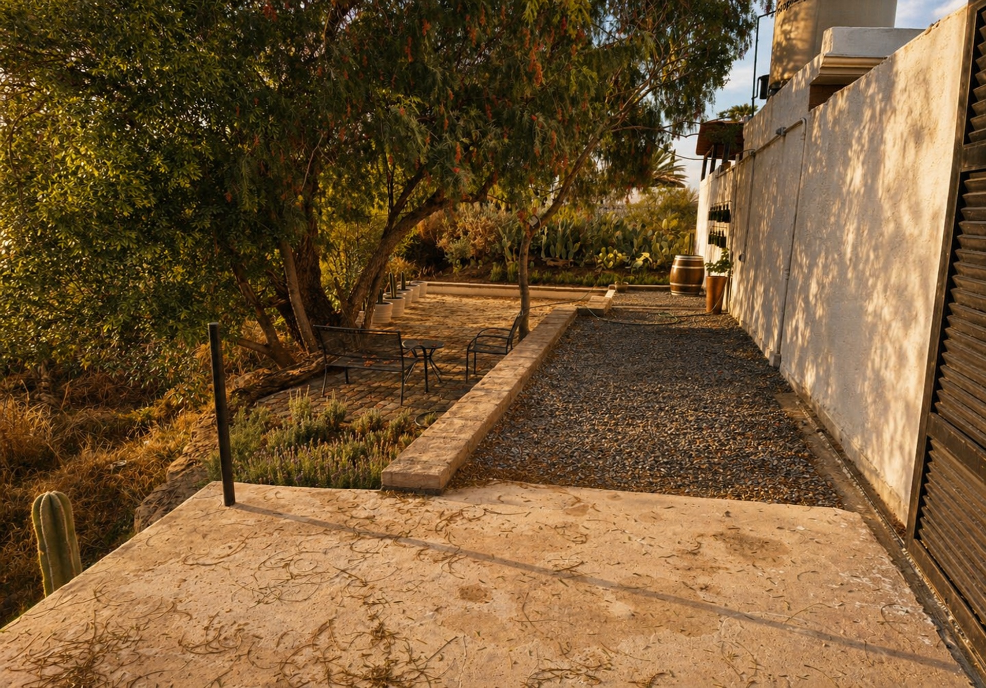 Terraza al atardecer